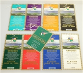 Tiger Slam Ticket/Badge Set - 2000 US Open, British Open, PGA & 2001 Masters