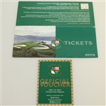 Tiger Slam Ticket/Badge Set - 2000 US Open, British Open, PGA & 2001 Masters