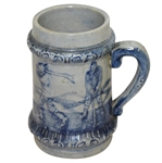 Circa 1915 Blue Golf Themed Beer Mug/Stein