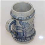 Circa 1915 Blue Golf Themed Beer Mug/Stein
