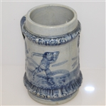 Circa 1915 Blue Golf Themed Beer Mug/Stein