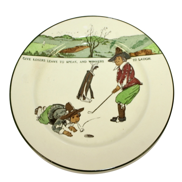 Royal Doulton Give Losers Leave to Speak, and Winners to Laugh Plate - 1911-1932