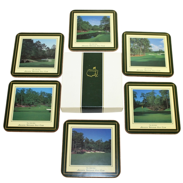 Augusta National Golf Club Masters Six Hole Coasters with Original Box