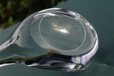 Tiffany & Co Luxury Large Leaded Crystal Art Glass Golf Club Paperweight