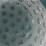Tiffany & Co Luxury Leaded Crystal Art Glass Golf Ball Paperweight