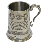 St. Andrews The Old Course Pewter Golf Tankard - Made in England