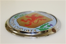 1975 Ryder Cup at Muirfield Chrome & Enamel Car Hood Ornament/Badge