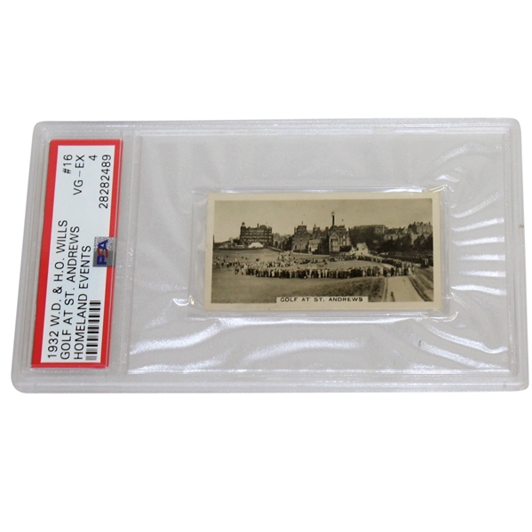 1932 Bobby Jones Putting at Road Hole Golf at St. Andrews Cigarette Card PSA #28282489