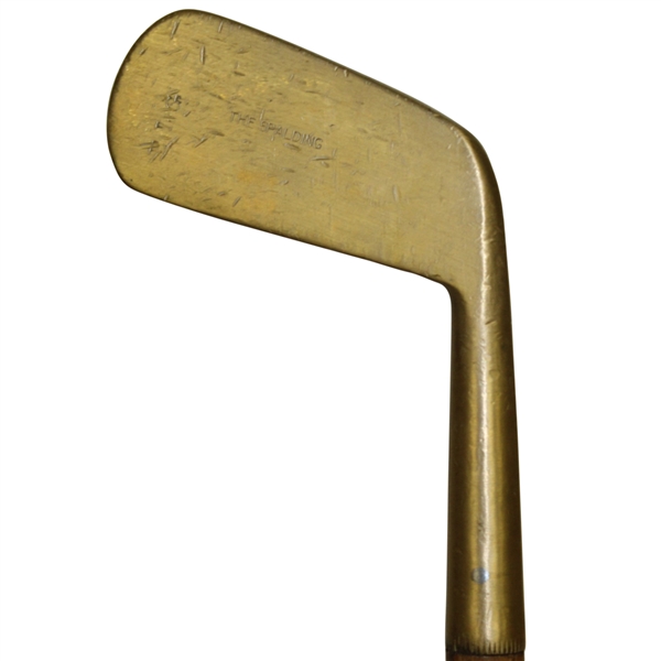 The Spalding Large Face Blade Brass Putter