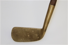 Spalding Mark Deep Smooth Face Brass Blade Putter - Circa Late 1890's