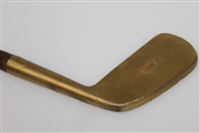 Spalding Mark Deep Smooth Face Brass Blade Putter - Circa Late 1890's