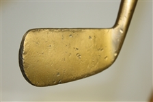 Spalding Mark Deep Smooth Face Brass Blade Putter - Circa Late 1890's