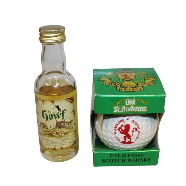 Two Scotch Whisky Bottles - The Gowf and Old St. Andrews - Unopened