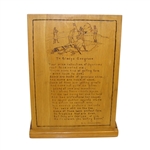 To Gladys Cosgrove Poem Carved on Wood by Johannesen