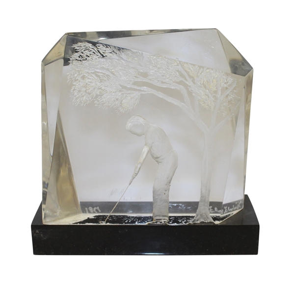 Laser Cut Plexi-Glass Golfer with Base - 1981