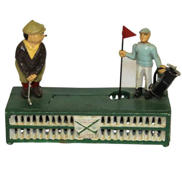 Classic Birdie Putt Bank with Caddy & Golfer