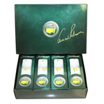 Arnold Palmer Signed 2010 Masters Logo Golf Ball Box with Sleeves JSA ALOA