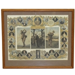 The Jubilee of the Golfing Championship 1860-1910 with Great Triumvirate - Framed