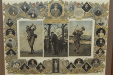 'The Jubilee of the Golfing Championship 1860-1910' with Great Triumvirate - Framed