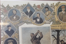 'The Jubilee of the Golfing Championship 1860-1910' with Great Triumvirate - Framed