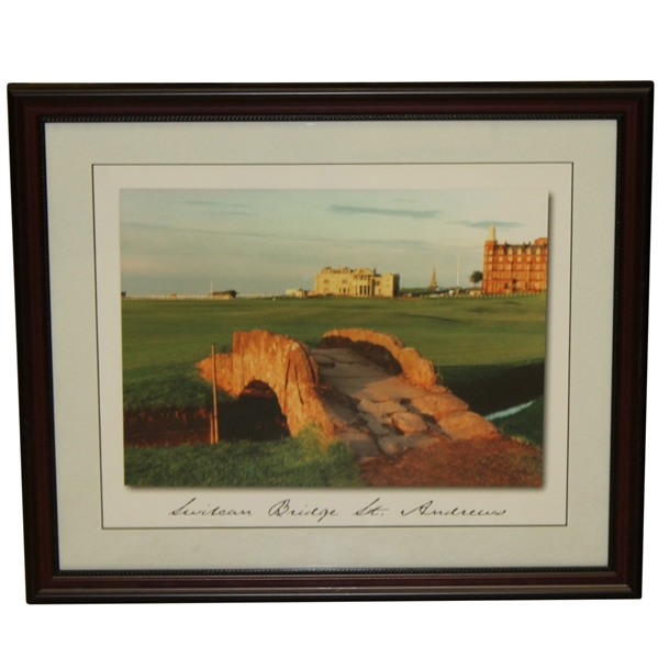 The Swilcan Bridge St. Andrews at The Old Course Display Photo - Framed