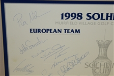 1998 Solheim Cup American & European Team Signed Sheet - Muirfield JSA ALOA
