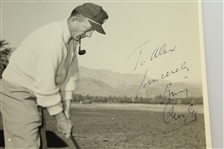 Bing Crosby Swing Signed Original 11x14 Personal Alex J. Morrison Photo to Alex JSA ALOA