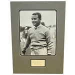 Gene Sarazen Signed Card with 11x14 B&W Photo - Matted JSA ALOA