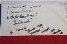 Ben Crenshaw Signed Texas Cloth State Flag to Don Cherry JSA ALOA