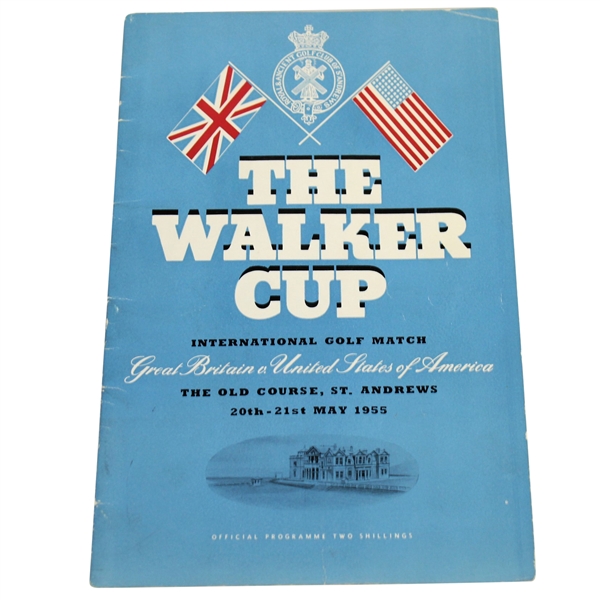Don Cherrys Personal 1955 The Walker Cup Program - The Old Course, St. Andrews