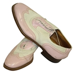 Don Cherrys Custom Made Johnston & Murphy Pink/White Sulvaprene LifeLong Shoes