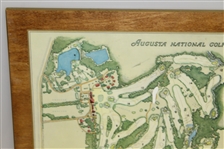 Don Cherry's Personal 1968 Augusta National GC Aerial View on Wood Perma Plaque by George Cobb