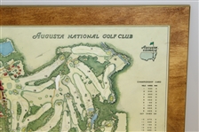 Don Cherry's Personal 1968 Augusta National GC Aerial View on Wood Perma Plaque by George Cobb