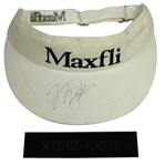 Michael Jordan Signed White Maxfli Visor with Nameplate - Butler National JSA ALOA