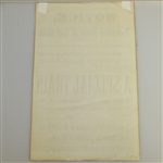 1899 Yorkshire Union of Golf Clubs North Eastern Railway Co. Train Schedule Announcement Sheet