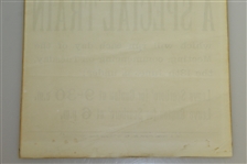 1899 Yorkshire Union of Golf Clubs North Eastern Railway Co. Train Schedule Announcement Sheet