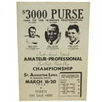 Classic 1938 Best Ball Match Play Tournament at St. Augustine Links Announcement Print