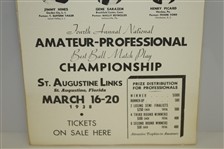 Classic 1938 Best Ball Match Play Tournament at St. Augustine Links Announcement Print
