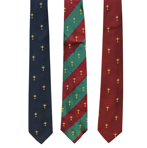Ryder Cup Ties - Blue Trophy, Red Trophy, & Red/Green Trophy