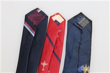 Ryder Cup Ties - Blue with Multi Stripe Trophy, Red with Blue Stripe Trophy, & Blue Logo