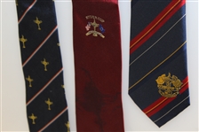 Ryder Cup Ties - Blue with Multi Stripe Trophy, The Country Club Red, & 1997 Red/Blue Logo
