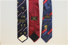 Ryder Cup Ties - Blue with Multi Stripe Trophy, The Country Club Red, & 1997 Red/Blue Logo