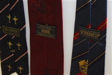Ryder Cup Ties - Blue with Multi Stripe Trophy, The Country Club Red, & 1997 Red/Blue Logo