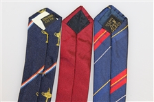 Ryder Cup Ties - Blue with Multi Stripe Trophy, The Country Club Red, & 1997 Red/Blue Logo