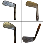 Four Golf Clubs - Munarch Putter, Spalding Cresent Iron, P-61 Niblick, & Roche Forged Iron