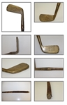 Four Golf Clubs - Munarch Putter, Spalding Cresent Iron, P-61 Niblick, & Roche Forged Iron