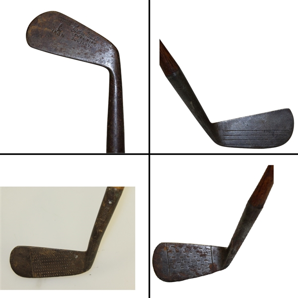 Four Golf Clubs - Nicoll Iron, Kro-Flite Wright & Ditson Iron, Con Murphy Iron, & W&D Putter
