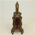 Vintage Ornate Wooden Clock with Figural Golfer
