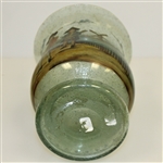 Vintage Blackheath Golfers on Green Tone Glass Vase