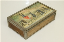 Michael Brown Golfer in Red Coat Wood Box
